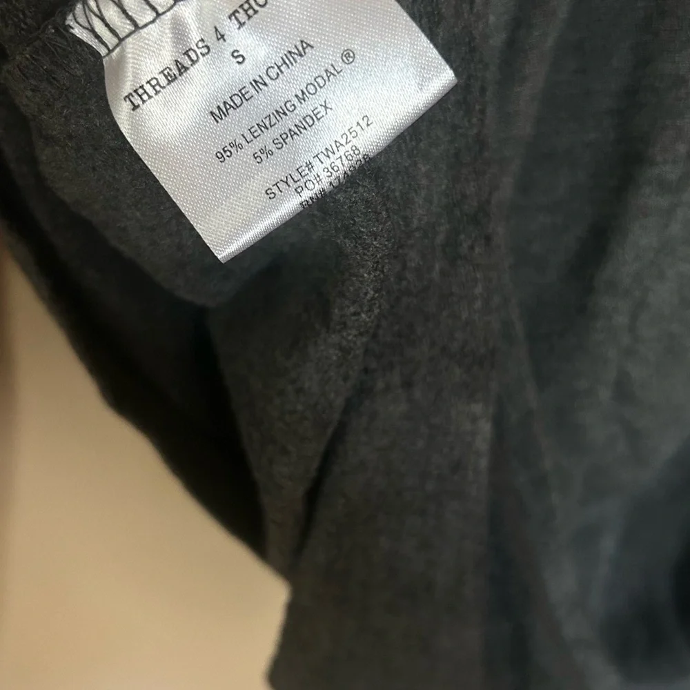 Threads 4 Thought Charcoal Long Sleeve Top - Picture 5 of 7